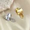 Wholesale PVD Coated Real Gold Plated 14K Gold Geometric Stainless Steel Casual Simple Style Waterproof Non Tarnish Charm Rings
