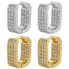 Wholesale 1 Pair Simple Style U Shape Copper Plating Inlay Zircon 18k Gold Plated Earrings
