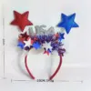 Wholesale 75th National Day USA Five-Pointed Star Headband Blue White Red Star Party Celebration Cheerleading Hair Accessories Headband