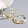 Wholesale Three-dimensional Flowers Earrings For Women In Copper With KC Golden Water Plating And 0.03µm Thickness