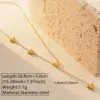Wholesale 18K Gold Plated 304 Stainless Steel Vacuum Electroplating (In Furnace) Heart-Shaped Elegant O-Chain Box Chain/Square Pearl Chain Necklace Suitable For Women To Wear On Valentine's Day Or Dates