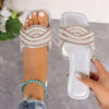 Wholesale Summer Pearl Flat Beach Sandals and Slippers Women’s Fashion Outerwear One Word Sandals Women’s