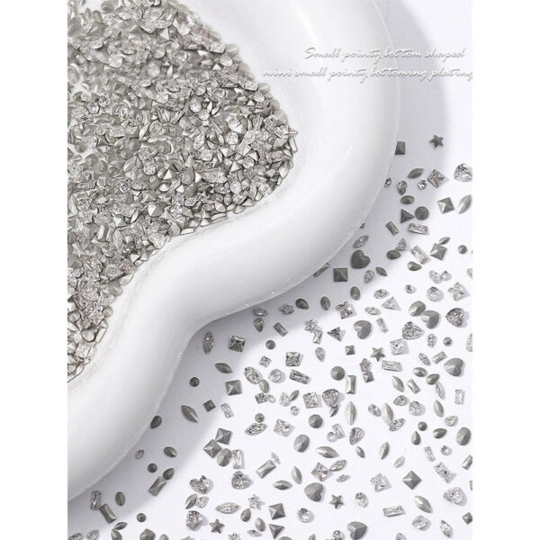 Wholesale Internet Celebrity Popular Manicure Mini Small Pointed Bottom Zircon Special-Shaped Diamond Super Flash Mini White Micro Zirconium Nail Decoration