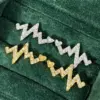 Wholesale 1 Pair Romantic Sweet Streetwear Geometric Inlay Copper Zircon 18K Gold Plated K Gold Plated Silver Plated Copper Earrings