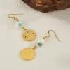 Wholesale Titanium Steel Diamond Earrings For Women Unique Design Stainless Steel Stud Earrings Geometric Rose Gold Plated