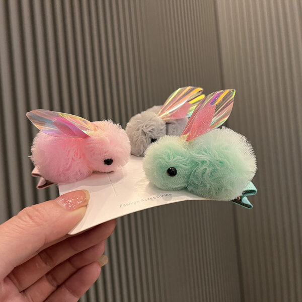 Wholesale Princess headdress spring and summer cartoon cute three-dimensional yarn ball bunny hairpin top clip children's hairpin small