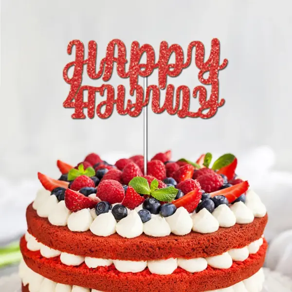 Wholesale American Independence Day Theme Cake Decoration Party Decoration Baking Accessories Exquisite Food Celebration Props Paper Materials