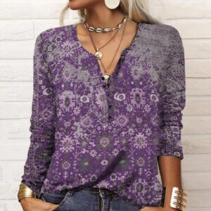 Dark purple floral / XL