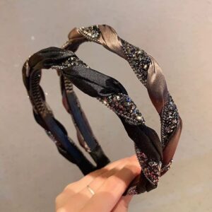 Wholesale Twist Headband Hair Accessories European and American Temperament All-match Non-slip Toothed Headband Exquisite Girl's Advanced Niche Design Headband