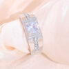 oly-0a049bb70967133d0efd3854d97b7360 Wholesale supply of couples ring imitation moissanite ring open wedding ring gold-plated ring women's ring wholesale men's and women's rings