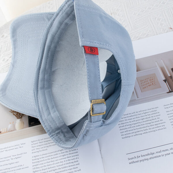 oly-0a089fc10a05f39221c278a5e5da4463 Wholesale Spring and Summer Mint Green Hole Embroidered Letters Baseball Hat Wide Brimmed Face Small Soft Top Dopamine Cap Sunshade