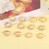 Wholesale Geometric Earrings For Women With Copper Posts, 14K Real Gold Plated Bezel Setting And Zircon Inlay