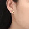 Wholesale 304 Stainless Steel V Shape PVD Coated 18K Real Gold Plated Elegant Simple Style Waterproof Non Tarnish Gold Bracelets Earrings Necklace