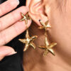 oly-0a306454df2f762da9858f1352cd2f80 Wholesale personality fashion marine series earrings Joker starfish earrings earrings