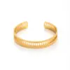 Wholesale New Wide Version Stainless Steel Bracelet Adjustable Size Leaves Titanium Steel Hollow-out Elegant Elegant Bracelet