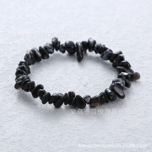 Snowflake stone (natural material) / Bracelet circumference is about 18cm