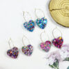 Wholesale  Romantic Sequins Transparent Love Earrings Niche Design Valentine's Day Series Earrings
