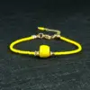Wholesale Geometric Beaded Chain Bracelet With 18K Real Gold Plated Glass Beads, 0.03µm Thickness, Unisex Design