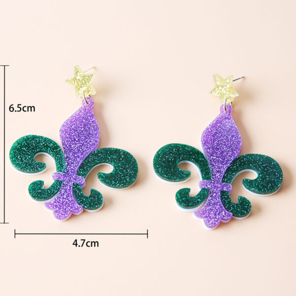 oly-0a7285b99eae6d285e73e9e83d07f88b Wholesale Exaggerated Three-color Carnival Lobster Clown Hat Mask Earrings Fashion