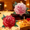 oly-0a833d36b3924b139f6fb3b66ae074bd Wholesale Valentine's Day Proposal Engagement Decorative Rose Flower Balloons Oil Painting Style Birthday Party Decoration Balloons