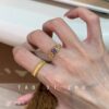 Wholesale Antique bronze Bauhinia and starry sky open ring