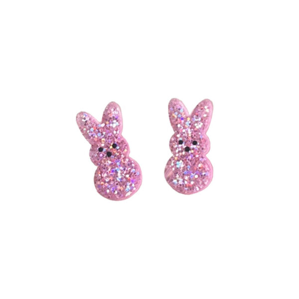 Wholesale Resurrection Acrylic Shiny Rabbit Earrings Mushroom Cute Fun Fashion Easter Egg Earrings