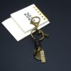 Wholesale Factory hand-woven key chain accessories lobster clasp retro versatile leather rope key chain semi-finished DIY hanging