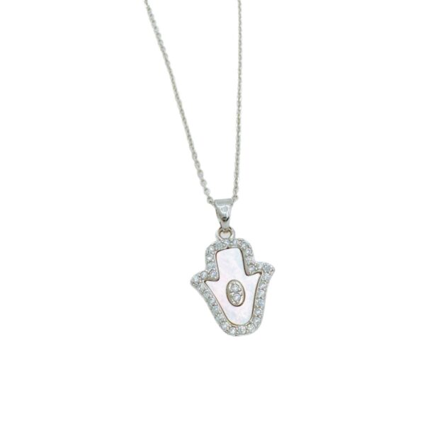 Wholesale Gold-plated copper micro-inlaid mother-of-pearl pendant necklace choker