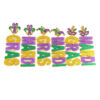 Wholesale Acrylic Carnival Earrings Gras Mardi Mask Lobster Clown Hat Three-Color Letter Pattern Earrings