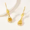 Wholesale Electroplated Brass Drop Earrings For Women Featuring 14K Real Gold Plated Material With 0.03µm Thickness