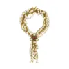 Wholesale Layered Tassel Pearl Necklace For Women With Imitation Pearl And Rhinestone Inlay, Alloy Pendant