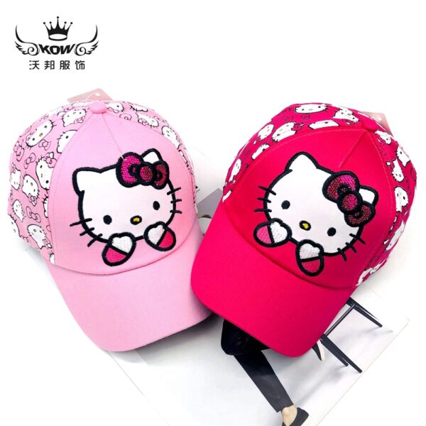 Wholesale Children's Hat Wholesale Spring and Autumn Girls' Visor Baseball Cap Super Cute Kitty Cat Children's Peaked Cap