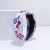 Wholesale Halloween Independence Day Striped Stars American Flag Cloud Sponge Face Wash Makeup Hairband Headband Novel Design Grid