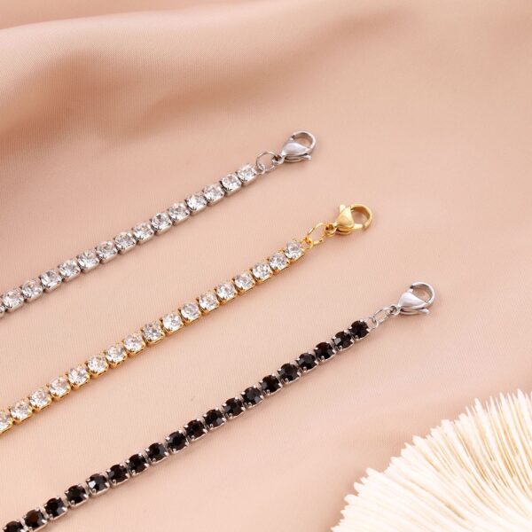 Wholesale stainless steel diamond bracelet cold wind multi-row full of diamond micro-inlaid zircon jewelry men's and women's hand