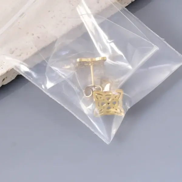 Wholesale 304 Stainless Steel Solid Color PVD Coated 18K Real Gold Plated 18K Gold Elegant Simple Style Classic Style Waterproof Non Tarnish Plating Ear Studs
