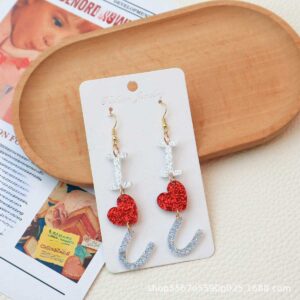 Wholesale Valentine's DayJewelry  Glitter Letter LOVE Love Earrings Acrylic LOVE