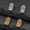 Wholesale 18K Gold Plated New 304 Stainless Steel Cut Gold Steel Color Irregular Mini Women's Small Animal Earrings