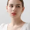 Wholesale Butterfly Stud Earrings For Women With 925 Sterling Silver Posts, Copper Base, And Zircon Inlay, Electroplated Gold Finish