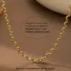Wholesale Fashion Curved Design Minimalist Style Basic Chain Suitable For Women To Wear With Other Accessories Or As A Gift Vacuum Electroplated (Furnace) Necklace