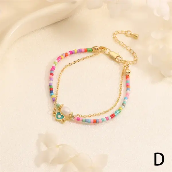 Wholesale IG Style Ethnic Style Bohemian Heart Shape Copper Beaded Inlay Zircon Bracelets