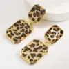 Wholesale 1 Pair Casual Elegant Classic Style Pentagram American Flag Leopard Inlay Alloy Rhinestones Drop Earrings