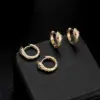 Wholesale Unisex Snake Clip Earrings In Copper With 14K Real Gold Plated Electroplated Finish Featuring Artificial Gemstones