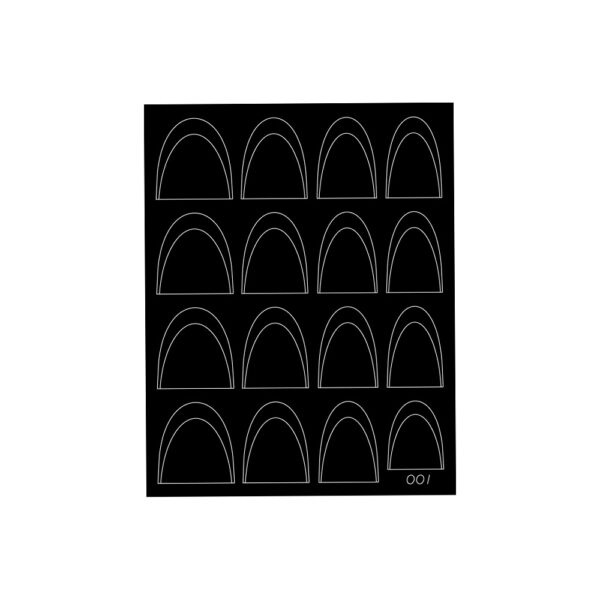 oly-0bab61c212b41f0edc48614fbee012e3 Wholesale Net red nail stickers French arc simple auxiliary stickers hollow spray WeChat crescent thin tough nail stickers