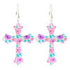 Wholesale Supply Easter Women Earrings Acrylic Print Spring and Summer Color Elements Flower Fashion Earrings