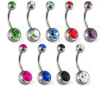 Wholesale Belly Rings Ethnic Style Geometric Stainless Steel Diamond Artificial Gemstones