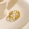 oly-0bd5b70d1df790bcbb93d3ed547f134b Wholesale Ion Plating (IP) Real Gold Plated 18K Gold Letter 304 Stainless Steel Elegant Luxurious Modern Style Waterproof Non Tarnish Jewelry Set