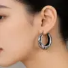 Wholesale Three-dimensional Geometric Earrings For Women In Copper With White K Water Plating And 0.03µm Thick Coating