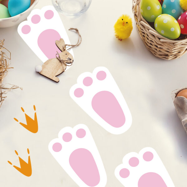 Wholesale  Border Easter St.Patrick's Day Irish Festival Bunny Footprints Floor Green Sticker