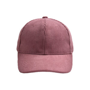 Leather pink-corduroy baseball cap / Children's 2-8 years old (head circumference 52-54cm)