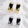 Wholesale S925 Sterling Silver Needle Copper Plated 18K Gold Drop Oil Heart Shaped Earrings Elegant Simple Style For Casual Holiday Party Daily Use
